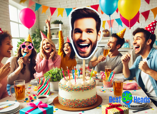 A joyful birthday celebration featuring the birthday celebrant laughing and enjoying time with friends.