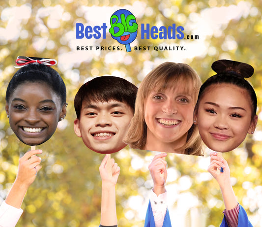 Supporting Olympic star players by proudly displaying their face cutouts, recognizing their accomplishments, and paying tribute to their contributions to their country.