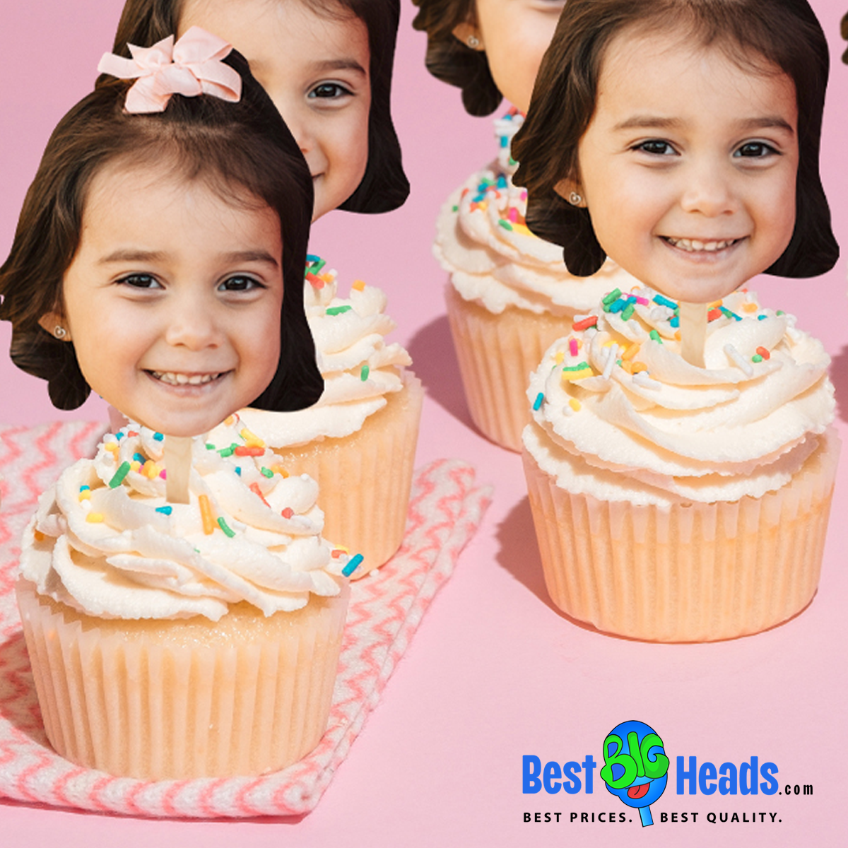 *Coming Soon* Cupcakes Celebration Toppers Best BIG Heads™ Cutouts