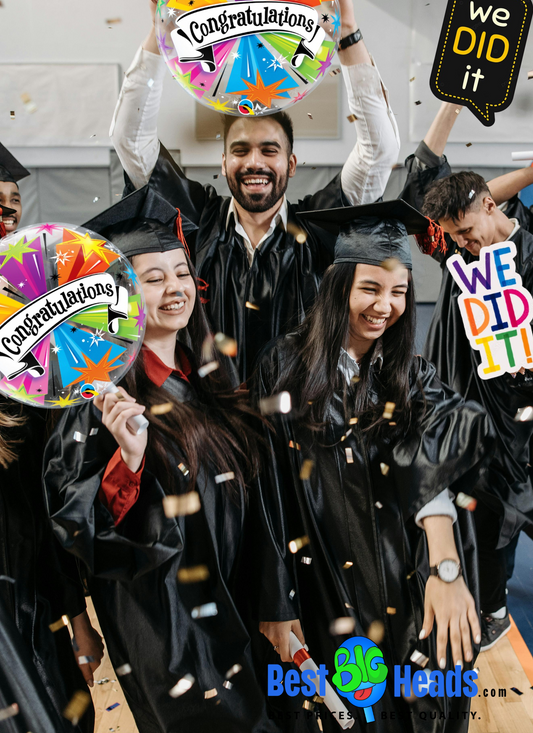 Newly graduates celebrating joyfully at a party after their graduation ceremony