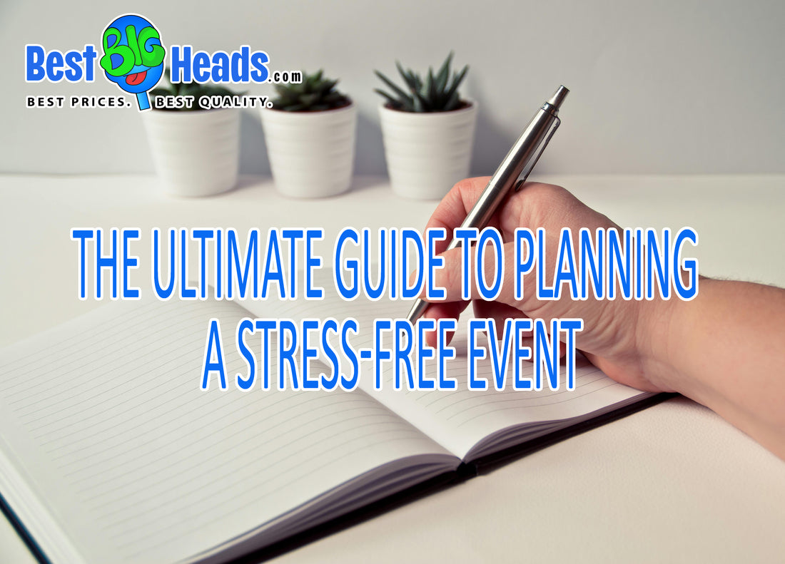 "Writing event plans in a notebook as part of 'The Ultimate Guide to Planning a Stress-Free Event,' focusing on organization and preparation."