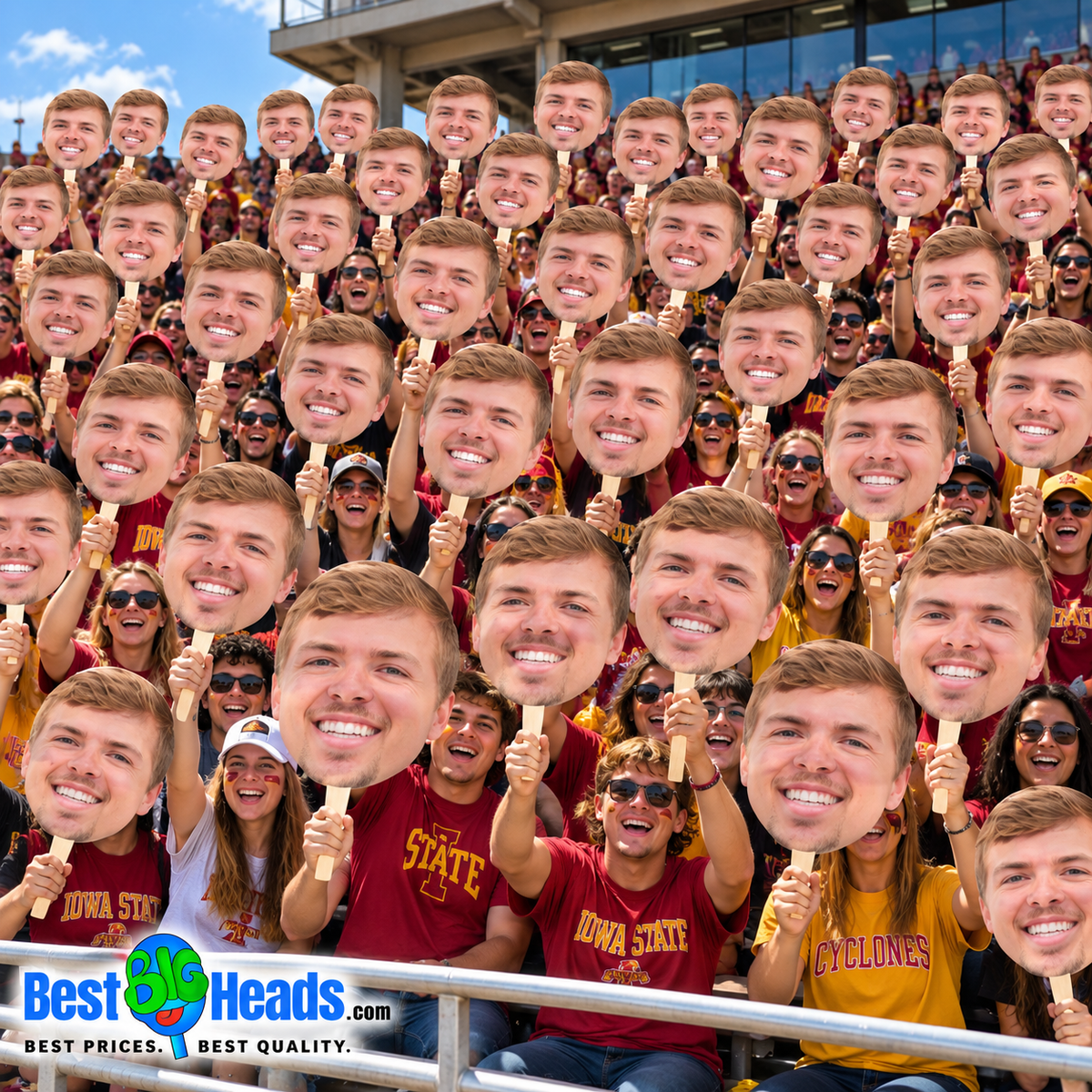 50 Pack Custom Big Head Cutouts – Bulk Personalized Face Cutouts