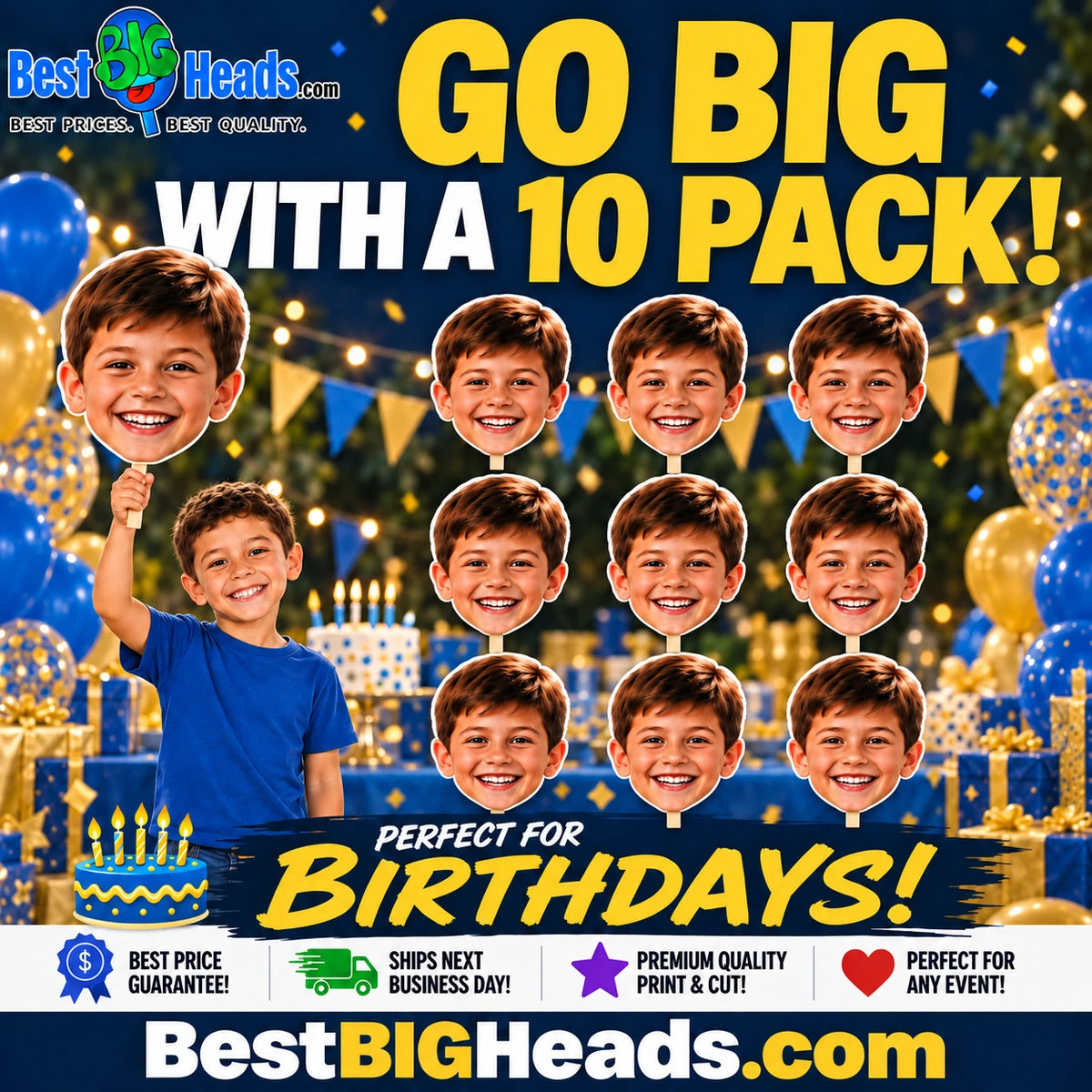 10 Pack Custom Big Head Cutouts – Personalized Face Cutouts