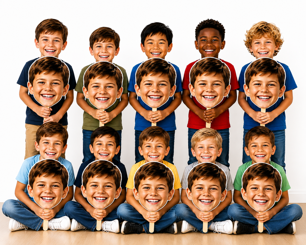 10 Pack Graduation Big Head Cutouts – Personalized Photo Signs